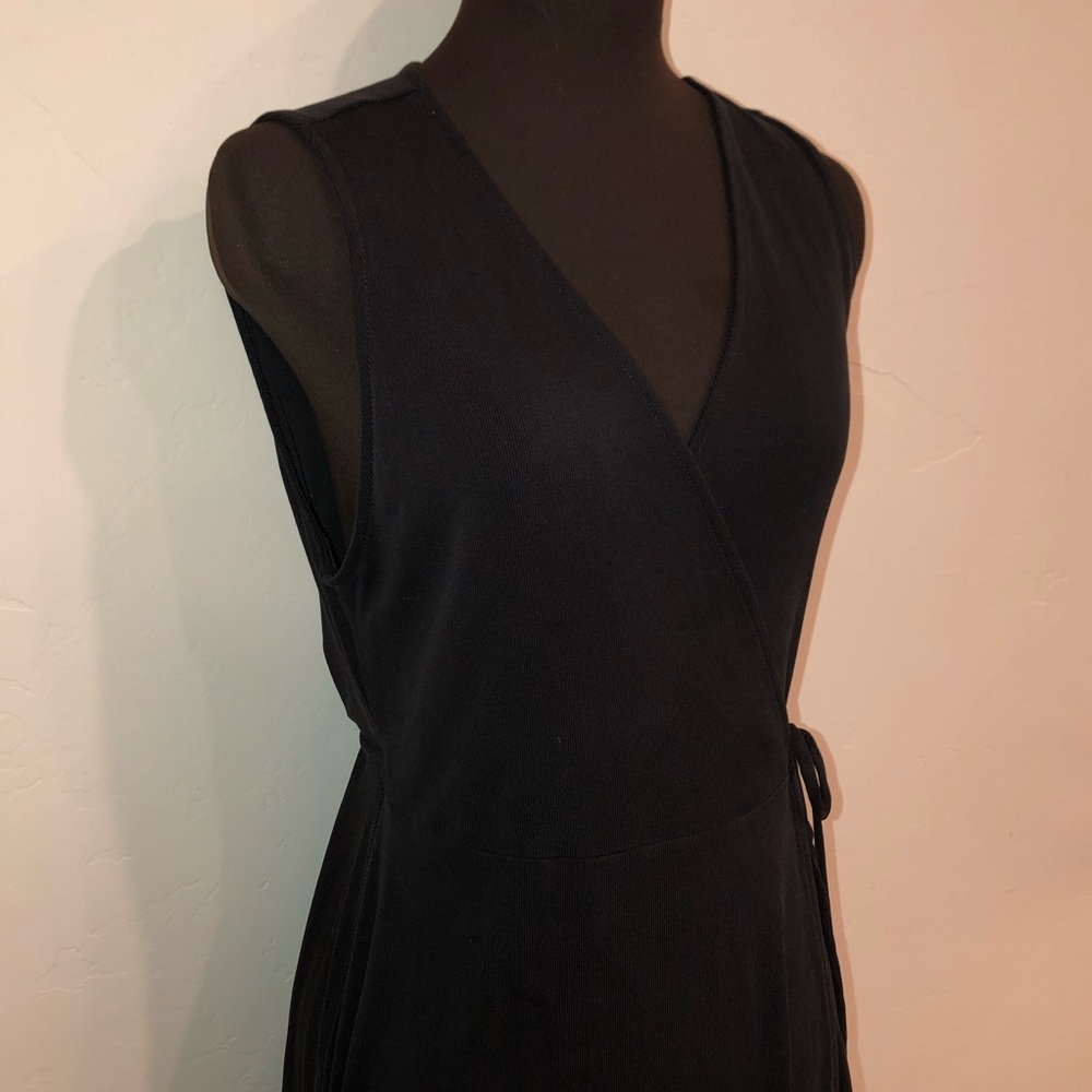 Dark grey wrap dress